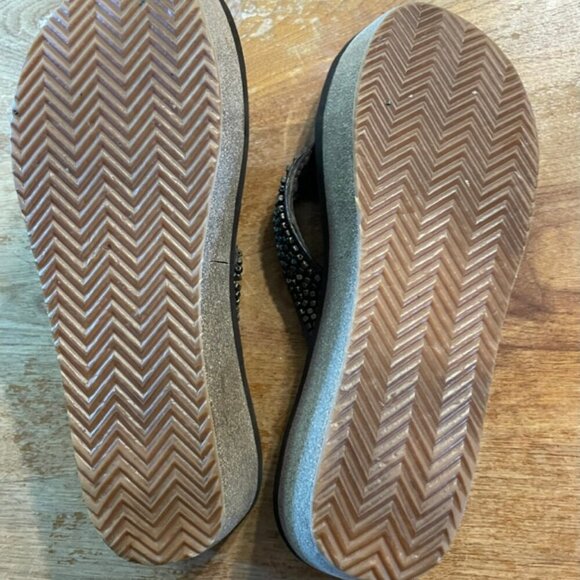 Volatile Brown beaded Cork Wedge Sandals Sz 9 - Picture 8 of 10